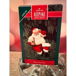 Hallmark Keepsake 1992 Ornament – Coca-Cola Santa “Please Pause Here” Clip-On